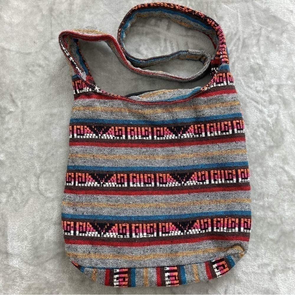Southwestern Aztec Geometric Print Satchel Shoulder Zip Up Bag Purse Hobo Tote
